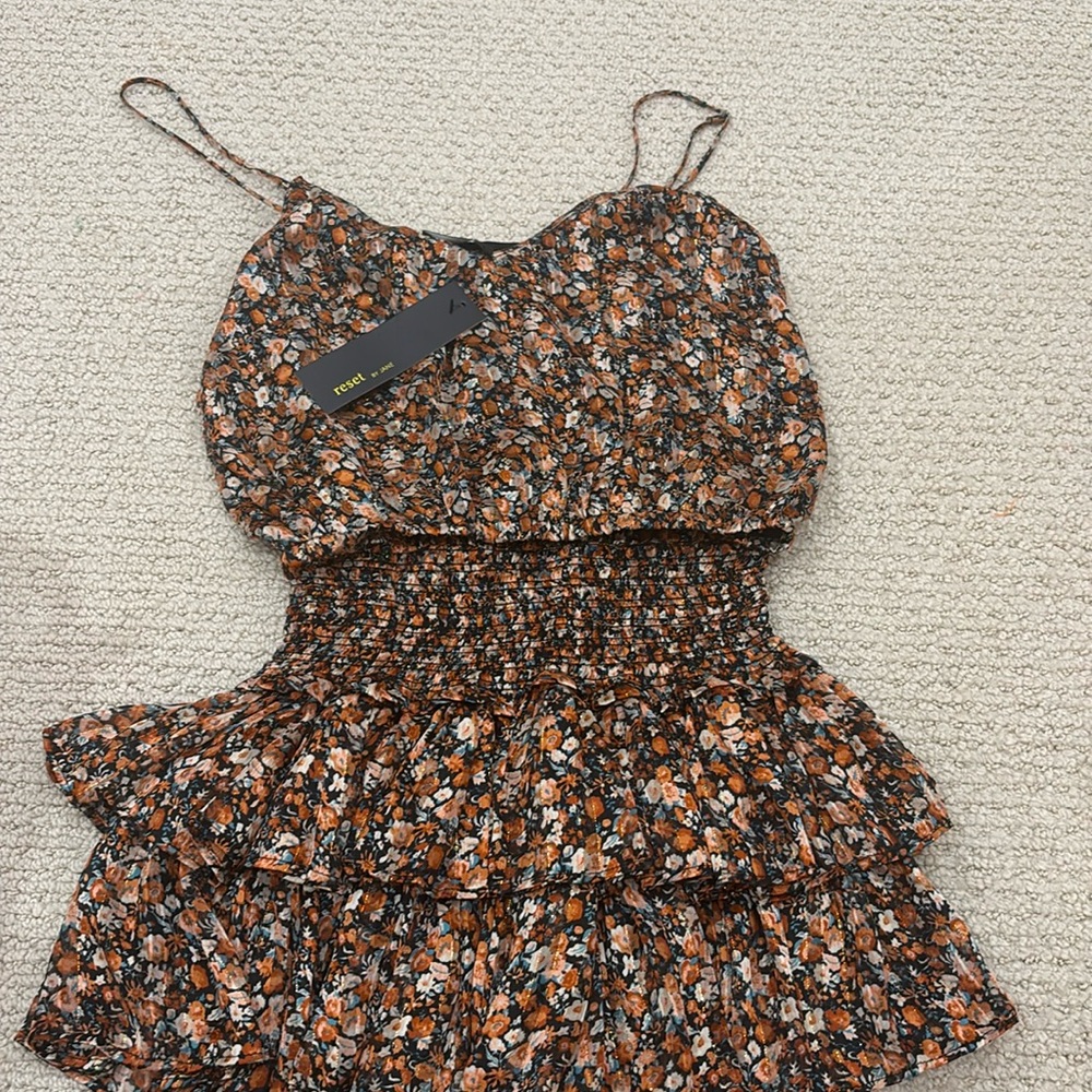 Reset by Jane- Floral blouse and skirt set